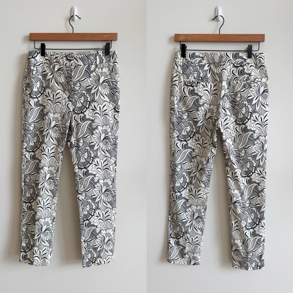 MAXMARA • Ginepro Printed Cigarette Trousers in Cream/Black - Picture 4 of 15